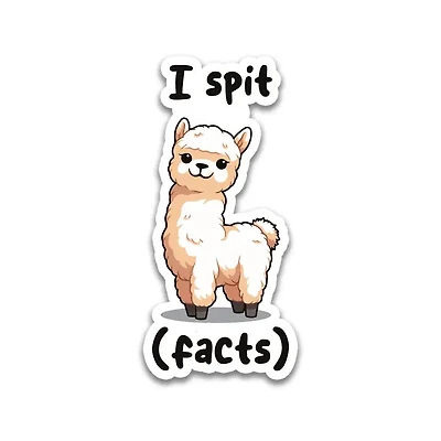 Llama "I Spit (Facts)" Sticker