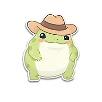Cowboy Frog Sticker