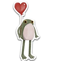 Hopeful Valentine Frog Sticker