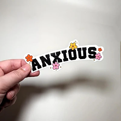 Anxious Vinyl Sticker