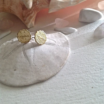 Aries Zodiac Stud Earrings