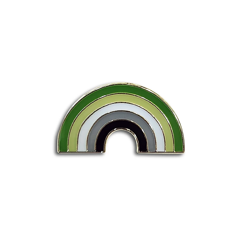Aromantic Rainbow Shape Pride Pin