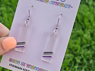 Asexual Ace Acrylic Pride Earrings