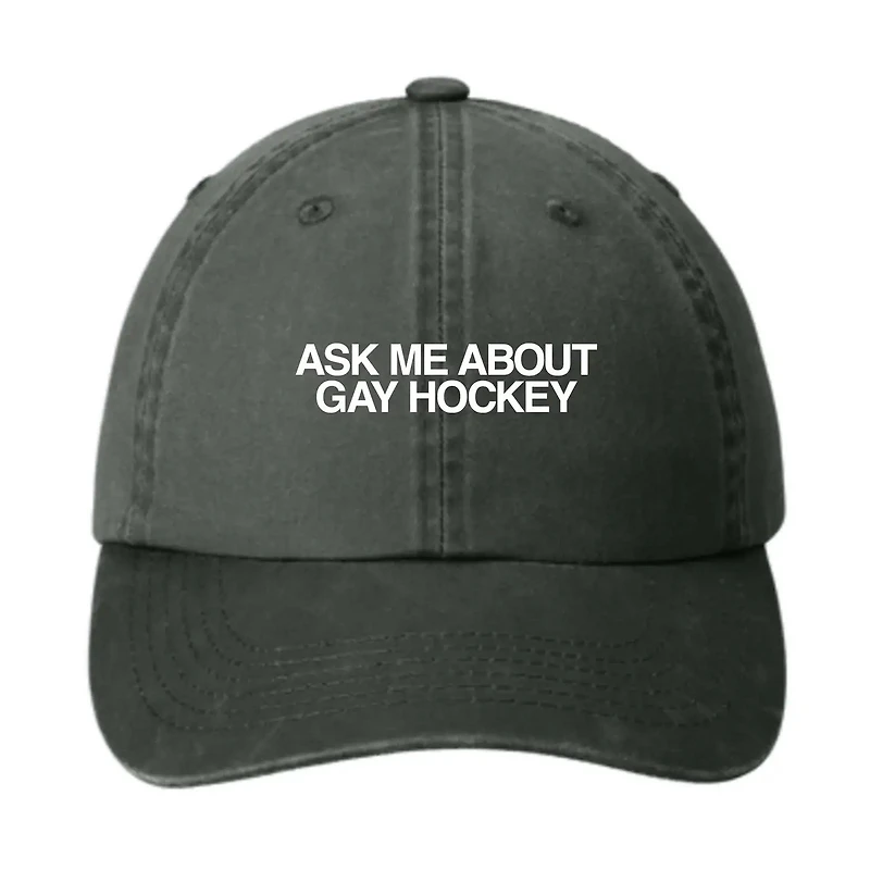 Ask Me About Gay Hockey Hat