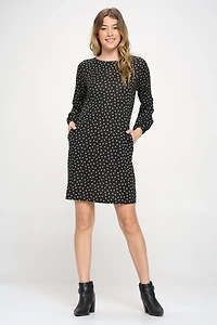 Dot Long Sleeve Dress