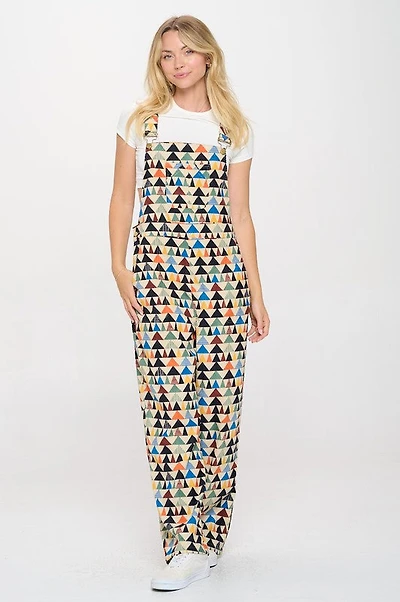 Triangle Print Overalls
