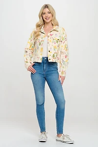 Fruits And Veggies Print Jacket