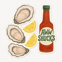 Aww Shucks Sticker – Quirky Oyster Design