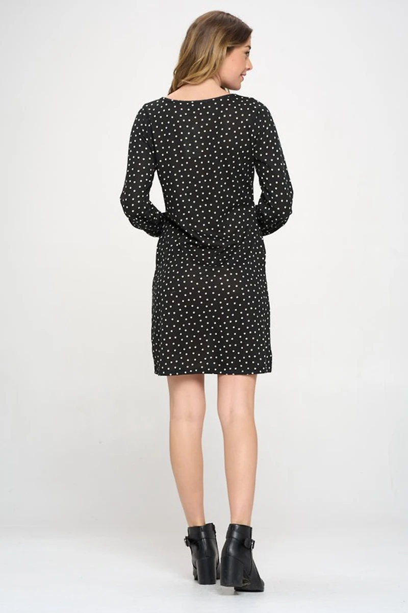 Dot Long Sleeve Dress