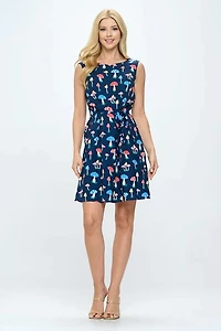 Wild Mushroom Print Dress
