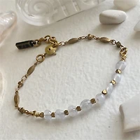 Indira Glacier Blue Ornate Brass Chain