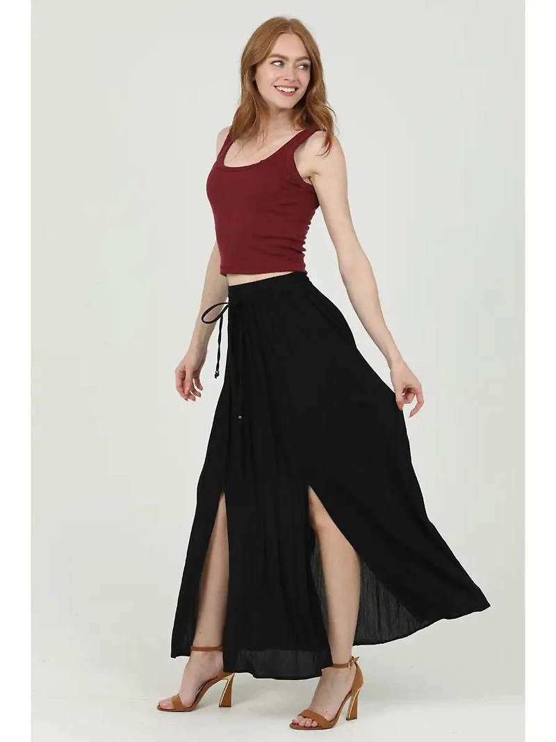 Double Slit Maxi Skirt