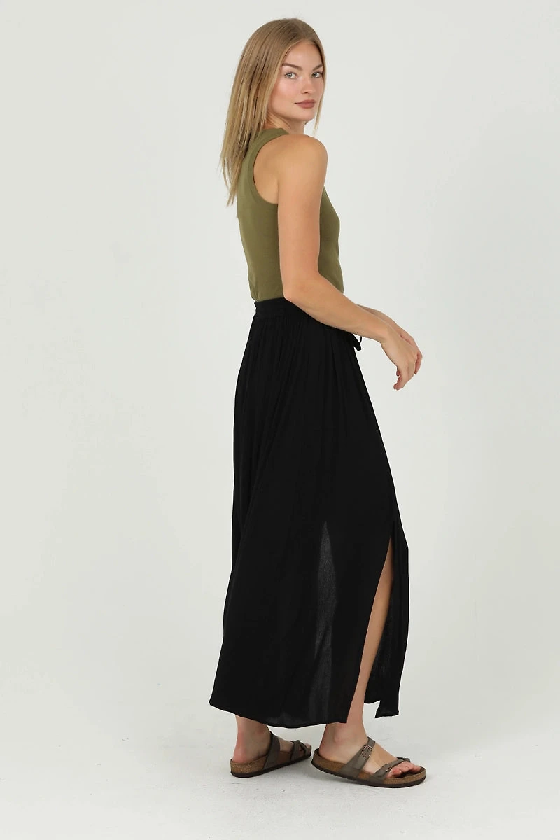 Double Slit Maxi Skirt