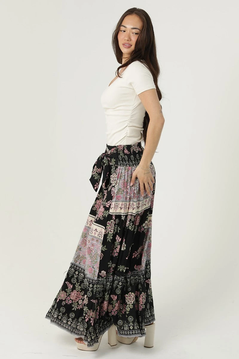 Maxi Skirt With Tie Waist