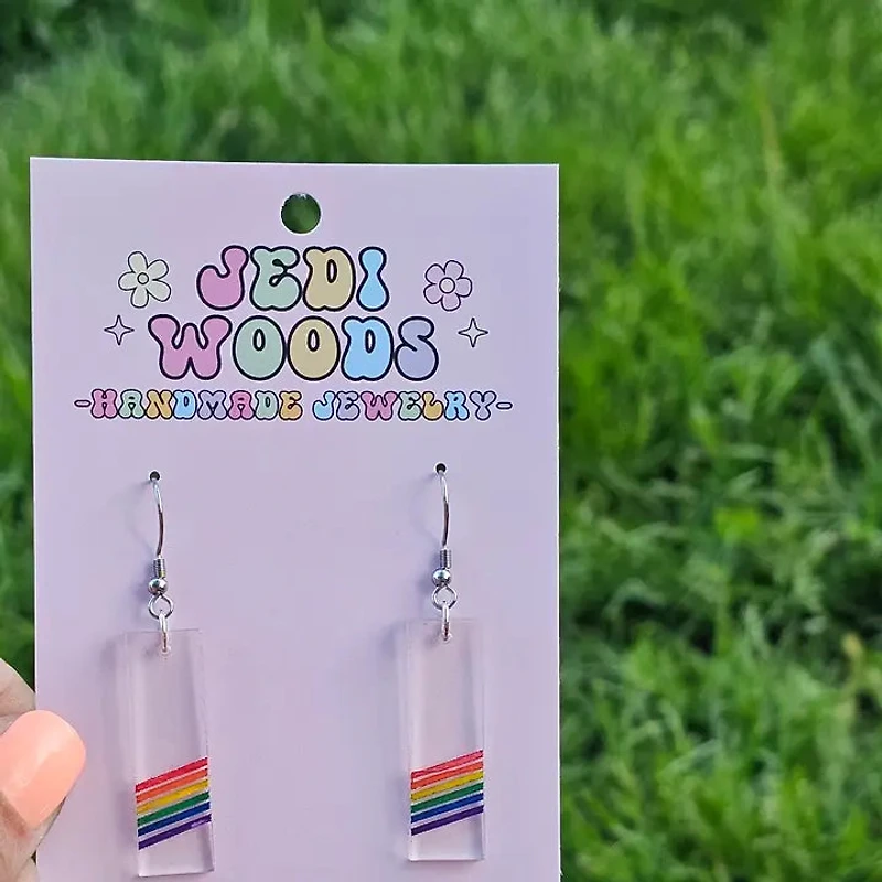 Bar Rainbow Pride Earrings