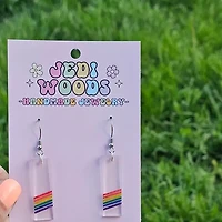 Bar Rainbow Pride Earrings