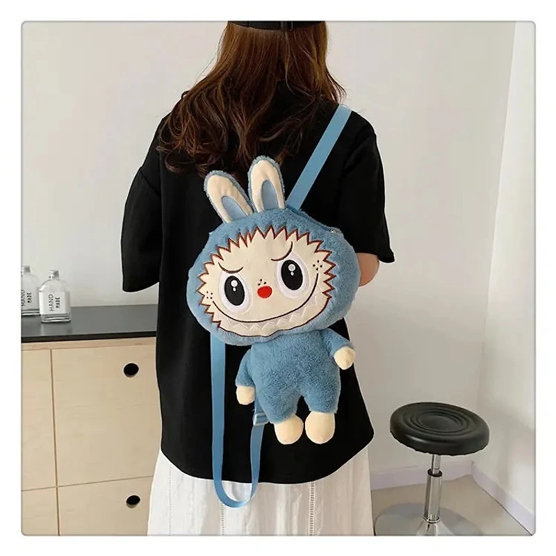 CUTE MONSTER FURRY PLUSH BACKPACK
