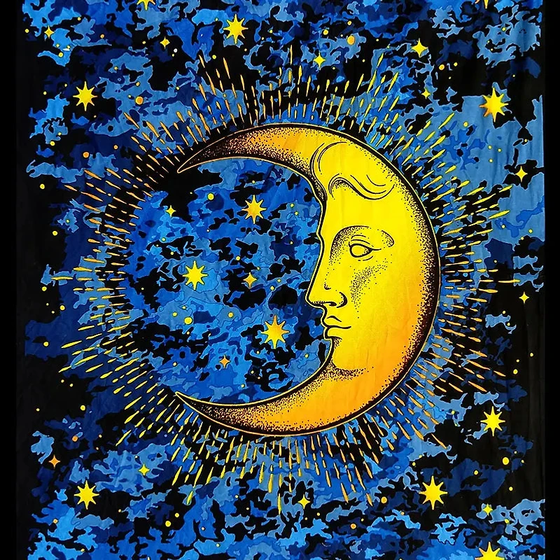 Night Sky Moon Tapestry