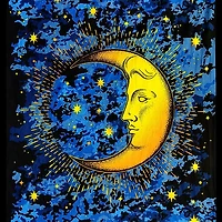 Night Sky Moon Tapestry