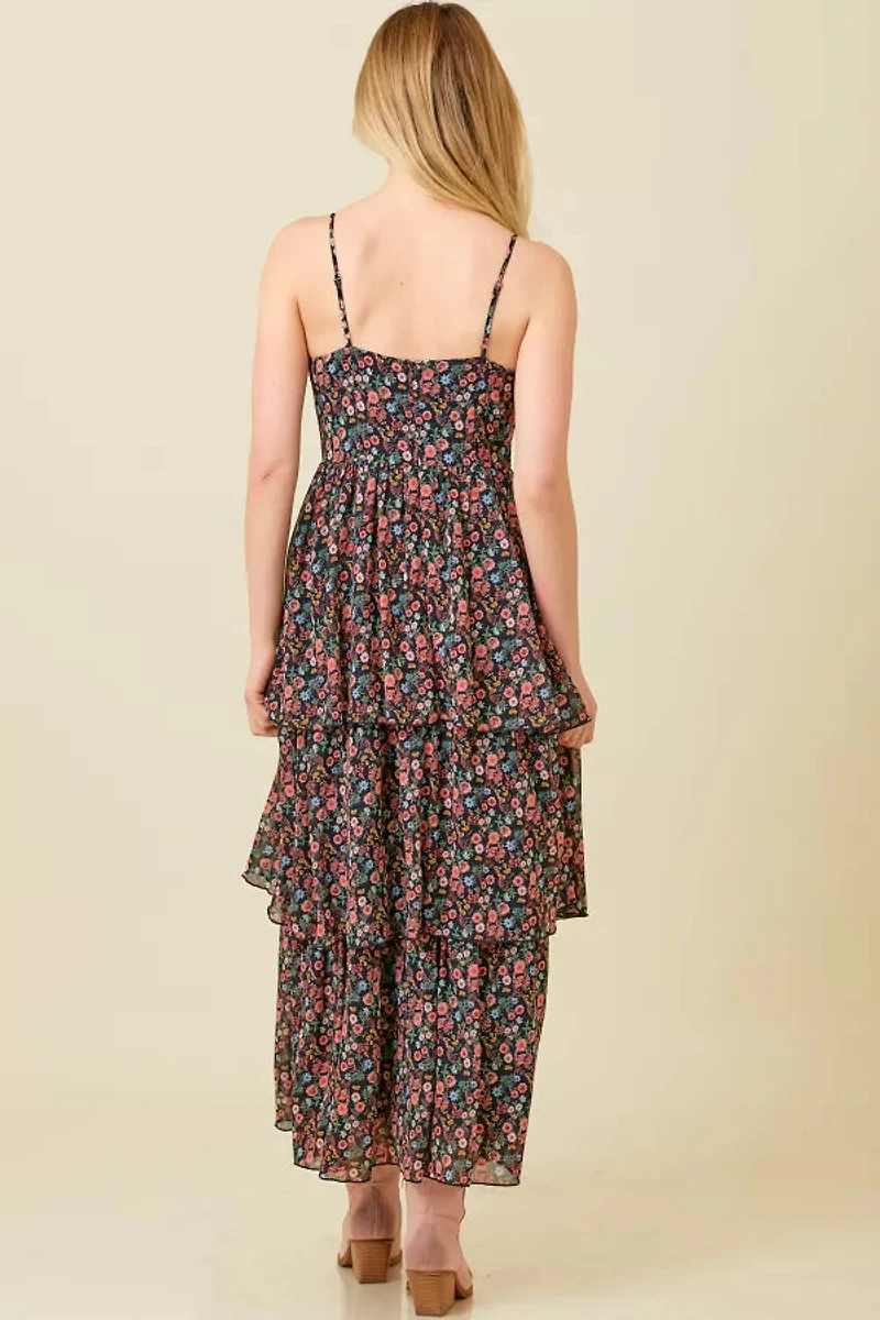 Slvless Tiered Maxi Dress