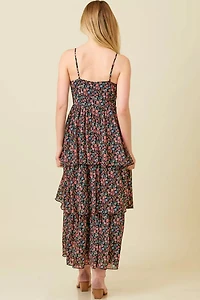 Slvless Tiered Maxi Dress