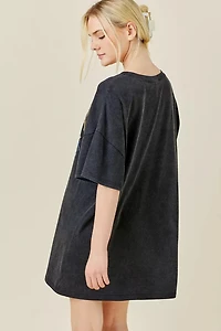 Rock N Roll Graphic T-Shirt Dress