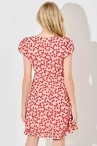 Cherry Print Mini Dress