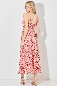 Cherry Print Maxi Dress