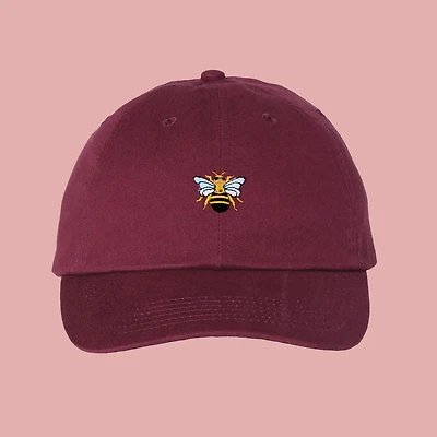 Bee Burgundy Chino Cap