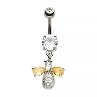 Bee With Prong Gem Wings Dangle