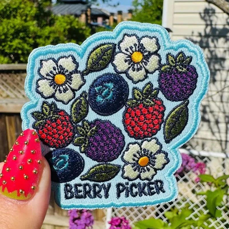 Berry Picker Iron On Patch