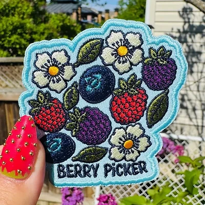 Berry Picker Iron On Patch