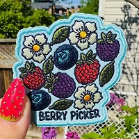 Berry Picker Iron On Patch