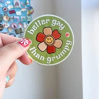 Better Gay Than Grumpy Iron On Patch