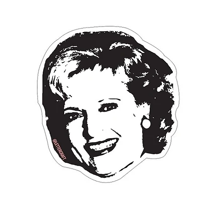 Betty White Vinyl Sticker