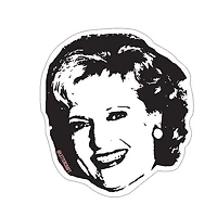 Betty White Vinyl Sticker