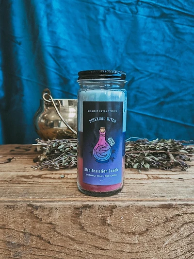 Bi Babe Manifestation Candle - Bisexual Pride Flag Candle