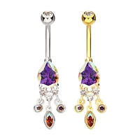 Big Teardrop With Small Round And Marquise Gems