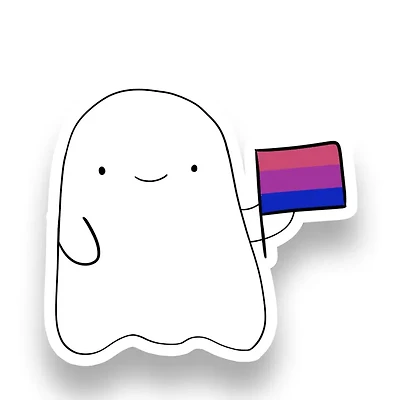 Bisexual Pride Ghost Sticker