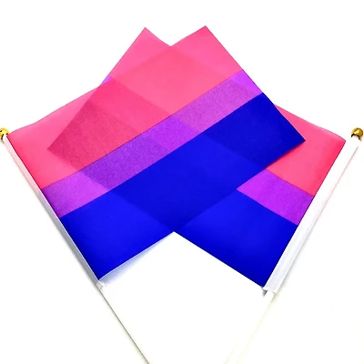 Bisexual Hand Held Pride Flag