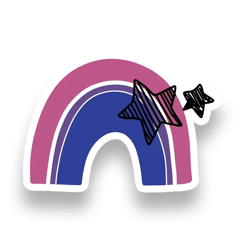 Bisexual Sketch Rainbow Sticker