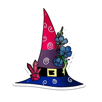 Bisexual Witch Hat Sticker