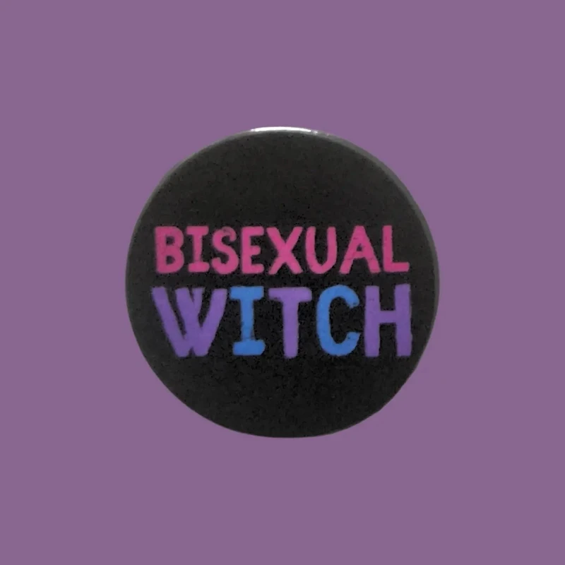 Bisexual Witch Pin Badges, Witch Badges Bisexual Pin Badge