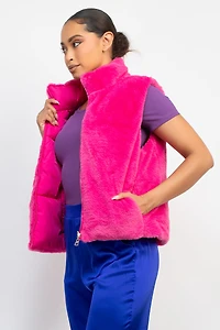 Reversable Fur Puff Vest