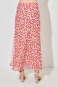 Cherry Print Maxi Skirt
