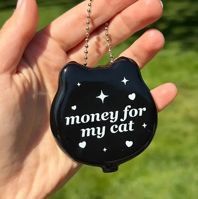 Rubber Cat Coin Purse - Money For My Cat