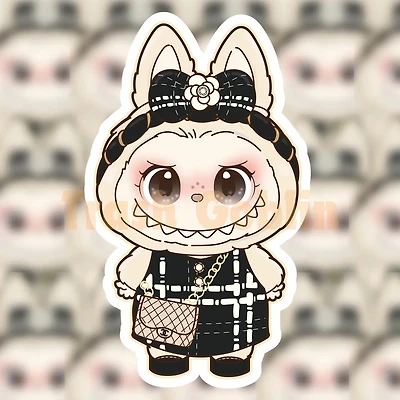 Black Tweed Dress Vinyl Sticker