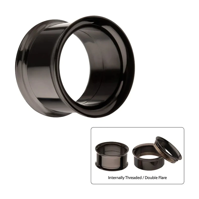 0g Black PVD Titanium Machinehead