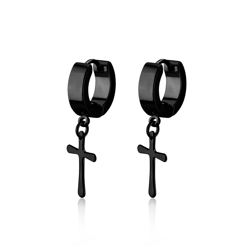 Black Huggies With Plain Cross