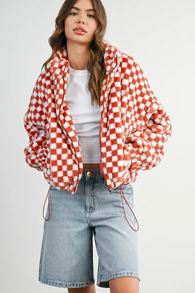 Checker Teddy Jacket
